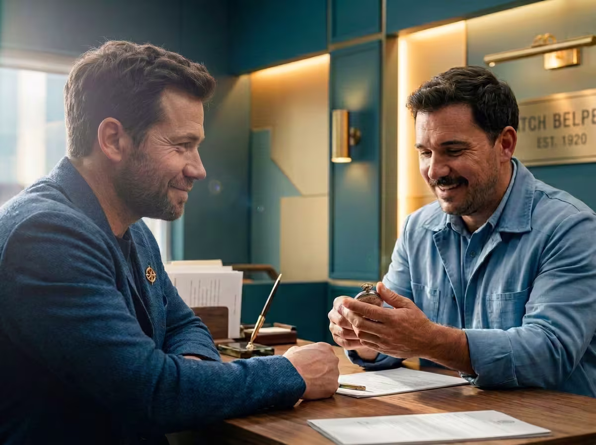 Professional certification document with a pen