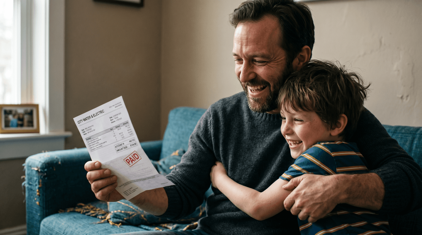 Family receiving utility assistance