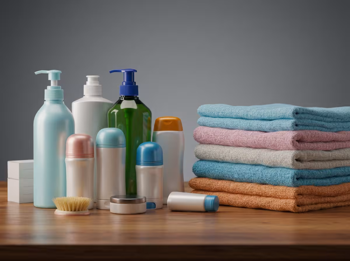 Multiple essential supplies for a family in crisis