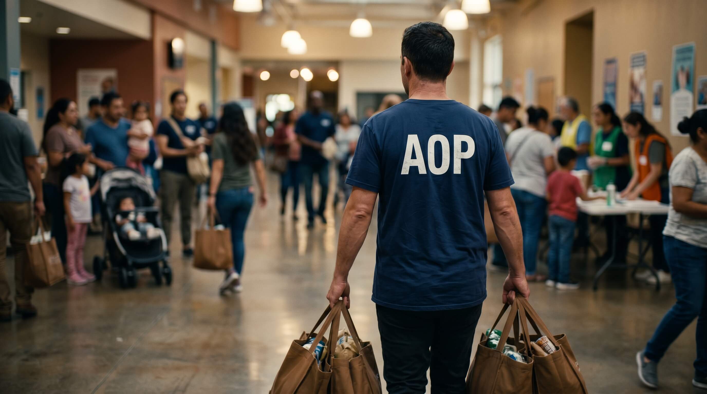 AOP volunteer arriving for a prison outreach visit